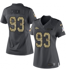 Women's Nike Denver Broncos #93 Jared Crick Limited Black 2016 Salute to Service NFL Jersey