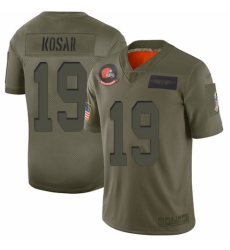 Men's Cleveland Browns #19 Bernie Kosar Limited Camo 2019 Salute to Service Football Jersey