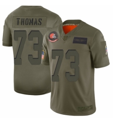Women's Cleveland Browns #73 Joe Thomas Limited Camo 2019 Salute to Service Football Jersey