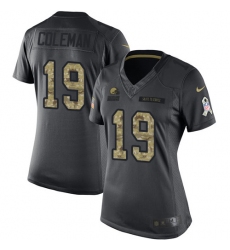 Women's Nike Cleveland Browns #19 Corey Coleman Limited Black 2016 Salute to Service NFL Jersey