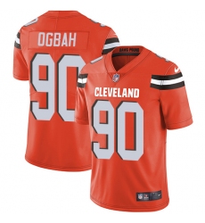 Youth Nike Cleveland Browns #90 Emmanuel Ogbah Orange Alternate Vapor Untouchable Limited Player NFL Jersey