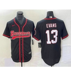 Men's Nike Tampa Bay Buccaneers #13 Mike Evans Black Cool Base Stitched Baseball Jersey