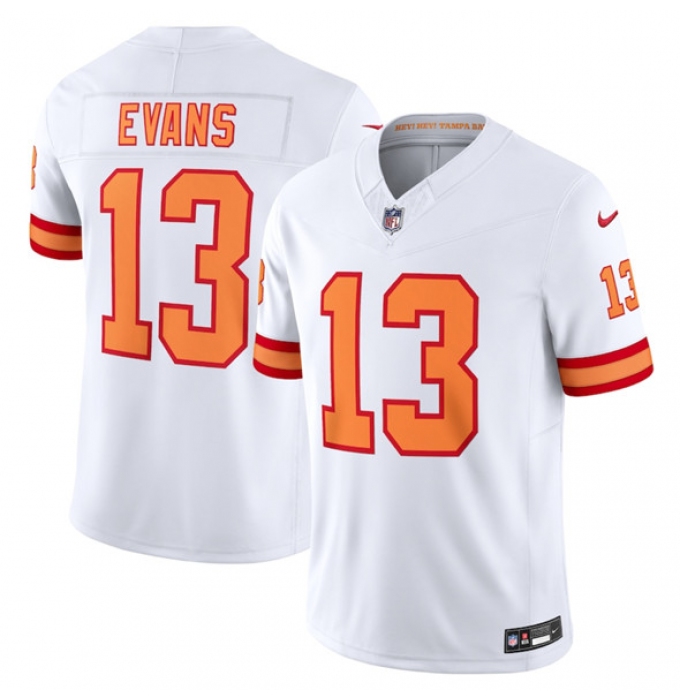 Men's Tampa Bay Buccaneers #13 Mike Evans White 2025 F.U.S.E. Vapor Limited Football Stitched Jersey