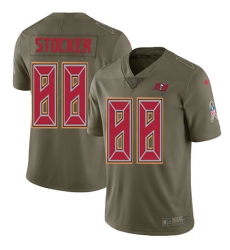 Youth Nike Tampa Bay Buccaneers #88 Luke Stocker Limited Olive 2017 Salute to Service NFL Jersey