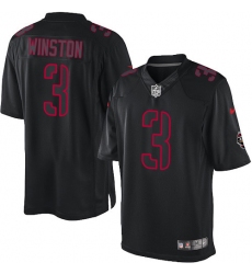 Men's Nike Tampa Bay Buccaneers #3 Jameis Winston Limited Black Impact NFL Jersey