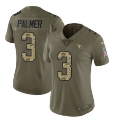 Women's Nike Arizona Cardinals #3 Carson Palmer Limited Olive/Camo 2017 Salute to Service NFL Jersey