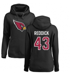 NFL Women's Nike Arizona Cardinals #43 Haason Reddick Black Name & Number Logo Pullover Hoodie