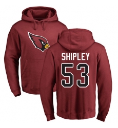 NFL Nike Arizona Cardinals #53 A.Q. Shipley Maroon Name & Number Logo Pullover Hoodie