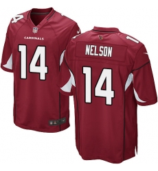 Men's Nike Arizona Cardinals #14 J.J. Nelson Game Red Team Color NFL Jersey
