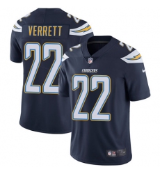 Men's Nike Los Angeles Chargers #22 Jason Verrett Navy Blue Team Color Vapor Untouchable Limited Player NFL Jersey