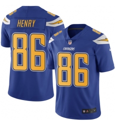 Youth Nike Los Angeles Chargers #86 Hunter Henry Limited Electric Blue Rush Vapor Untouchable NFL Jersey