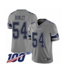 Youth Dallas Cowboys #54 Chuck Howley Limited Gray Inverted Legend 100th Season Football Jersey