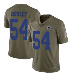 Youth Nike Dallas Cowboys #54 Chuck Howley Limited Olive 2017 Salute to Service NFL Jersey