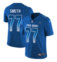 Women's Nike Dallas Cowboys #77 Tyron Smith Limited Royal Blue 2018 Pro Bowl NFL Jersey