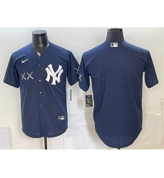 Men's New York Yankees x KAWS Navy Stadium Stitched Baseball Jersey