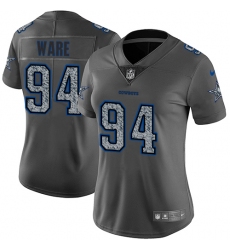 Women's Nike Dallas Cowboys #94 DeMarcus Ware Gray Static Vapor Untouchable Limited NFL Jersey