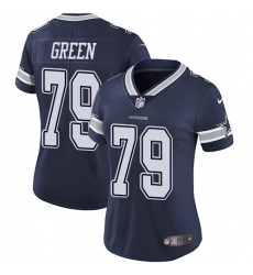 Women's Nike Dallas Cowboys #79 Chaz Green Navy Blue Team Color Vapor Untouchable Limited Player NFL Jersey