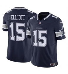 Men's Dallas Cowboys #15 Ezekiel Elliott Navy 2023 F.U.S.E Vapor Untouchable Limited Football Stitched Jersey