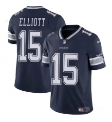 Men's Dallas Cowboys #15 Ezekiel Elliott Navy Vapor Untouchable Limited Football Stitched Jersey