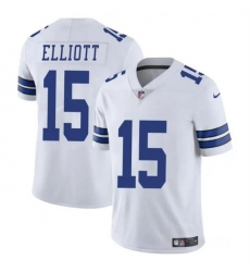 Men's Dallas Cowboys #15 Ezekiel Elliott White Vapor Untouchable Limited Football Stitched Jersey