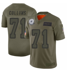 Women's Dallas Cowboys #71 La'el Collins Limited Camo 2019 Salute to Service Football Jersey