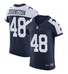 Men's Nike Dallas Cowboys #48 Daryl Johnston Navy Blue Throwback Alternate Vapor Untouchable Elite Player NFL Jersey