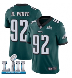 Men's Nike Philadelphia Eagles #92 Reggie White Midnight Green Team Color Vapor Untouchable Limited Player Super Bowl LII NFL Jersey