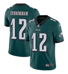 Youth Nike Philadelphia Eagles #12 Randall Cunningham Midnight Green Team Color Vapor Untouchable Limited Player NFL Jersey