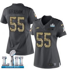Women's Nike Philadelphia Eagles #55 Brandon Graham Limited Black 2016 Salute to Service Super Bowl LII NFL Jersey