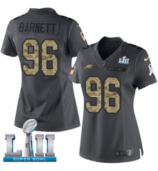 Women's Nike Philadelphia Eagles #96 Derek Barnett Limited Black 2016 Salute to Service Super Bowl LII NFL Jersey