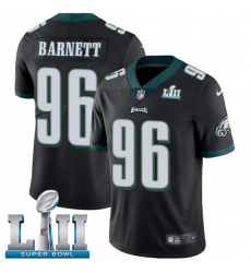 Youth Nike Philadelphia Eagles #96 Derek Barnett Black Alternate Vapor Untouchable Limited Player Super Bowl LII NFL Jersey