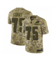 Men's Philadelphia Eagles #75 Vinny Curry Limited Camo 2018 Salute to Service Football Jersey