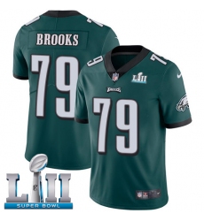 Men's Nike Philadelphia Eagles #79 Brandon Brooks Midnight Green Team Color Vapor Untouchable Limited Player Super Bowl LII NFL Jersey