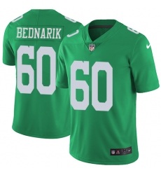 Men's Nike Philadelphia Eagles #60 Chuck Bednarik Limited Green Rush Vapor Untouchable NFL Jersey