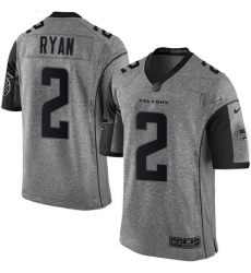 Men's Nike Atlanta Falcons #2 Matt Ryan Limited Gray Gridiron NFL Jersey