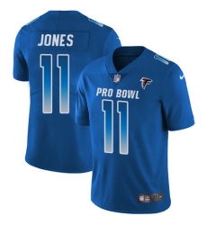 Men's Nike Atlanta Falcons #11 Julio Jones Limited Royal Blue 2018 Pro Bowl NFL Jersey