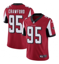 Youth Nike Atlanta Falcons #95 Jack Crawford Red Team Color Vapor Untouchable Limited Player NFL Jersey