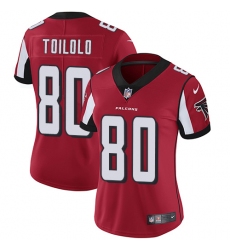 Women's Nike Atlanta Falcons #80 Levine Toilolo Red Team Color Vapor Untouchable Limited Player NFL Jersey