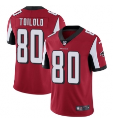 Youth Nike Atlanta Falcons #80 Levine Toilolo Red Team Color Vapor Untouchable Limited Player NFL Jersey