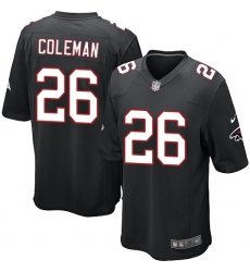 Men's Nike Atlanta Falcons #26 Tevin Coleman Game Black Alternate NFL Jersey