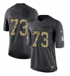 Youth Nike Atlanta Falcons #73 Ryan Schraeder Limited Black 2016 Salute to Service NFL Jersey