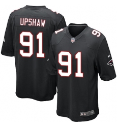 Men's Nike Atlanta Falcons #91 Courtney Upshaw Game Black Alternate NFL Jersey