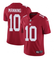 Men's Nike New York Giants #10 Eli Manning Red Alternate Vapor Untouchable Limited Player NFL Jersey