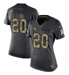 Women's Nike New York Giants #20 Janoris Jenkins Limited Black 2016 Salute to Service NFL Jersey