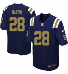 Men's Nike New York Jets #28 Curtis Martin Limited Navy Blue Alternate NFL Jersey