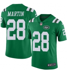 Youth Nike New York Jets #28 Curtis Martin Limited Green Rush Vapor Untouchable NFL Jersey