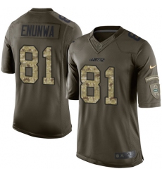 Youth Nike New York Jets #81 Quincy Enunwa Elite Green Salute to Service NFL Jersey
