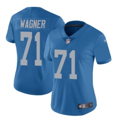 Women's Nike Detroit Lions #71 Ricky Wagner Limited Blue Alternate Vapor Untouchable NFL Jersey