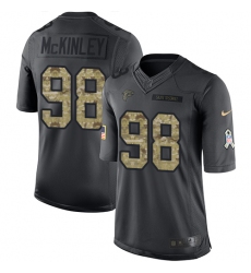 Youth Nike Atlanta Falcons #98 Takkarist McKinley Limited Black 2016 Salute to Service NFL Jersey