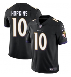 Men's Baltimore Ravens #10 DeAndre Hopkins Black Vapor Limited Football Jersey
